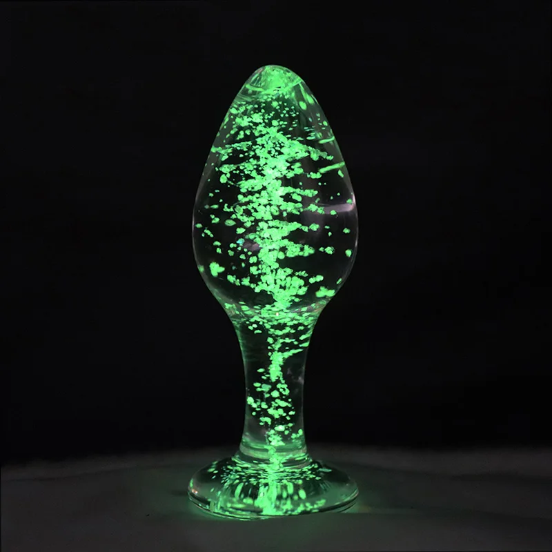 Анальная пробка со светящимся стеклом игрушка-Анальная для взрослых эротические