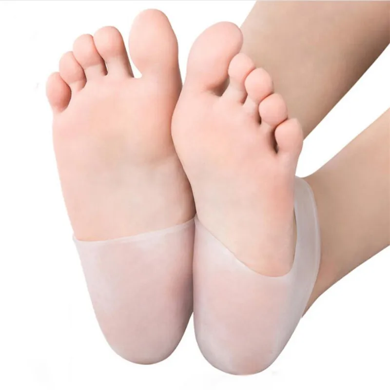 Силиконовые защитные стельки для пяток 2 шт. Увлажняющие гелевые тонкие носки без