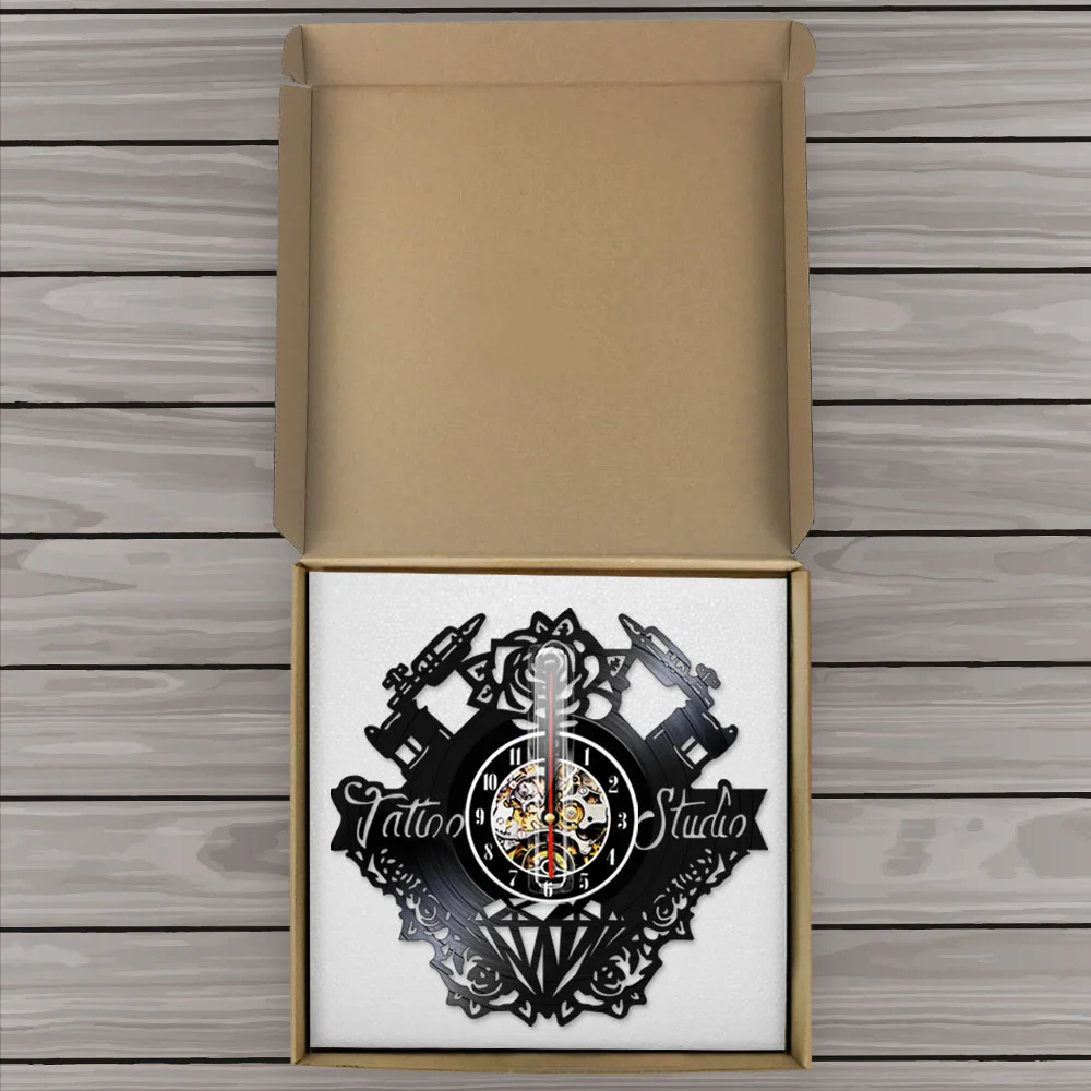 Студия тату виниловая запись настенные часы салон цветок художественные тихие