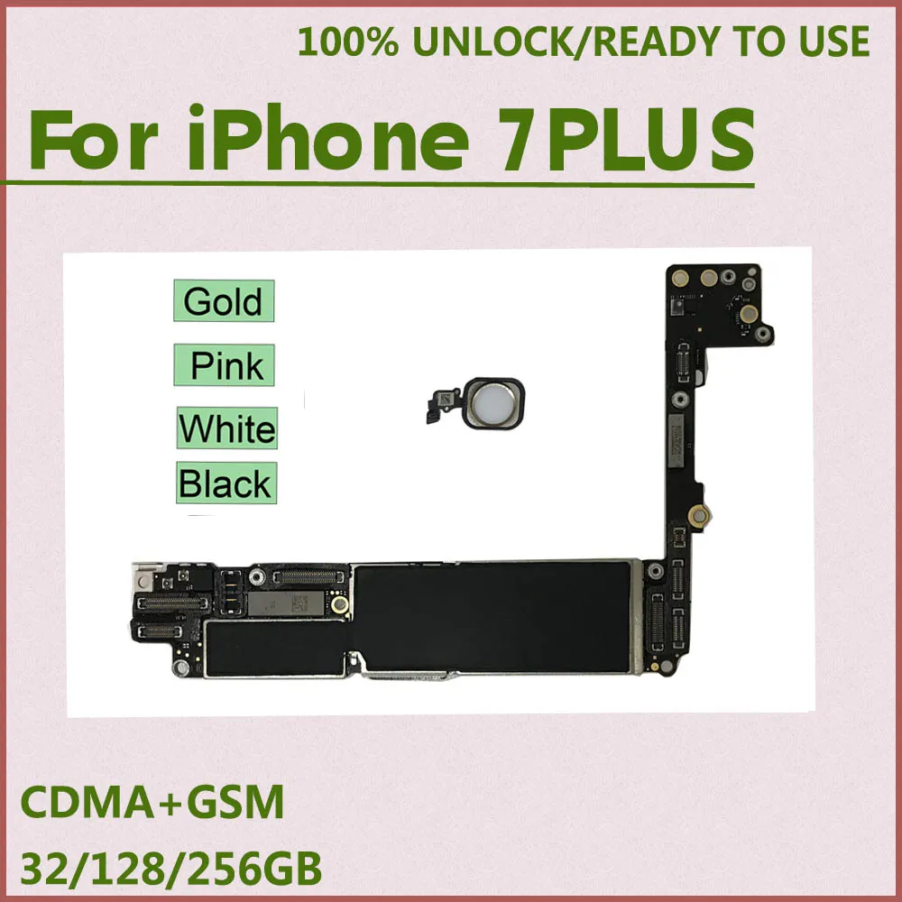 Материнская плата для iPhone 7 Plus разблокированная iCloud Бесплатная логическая 32 ГБ 128