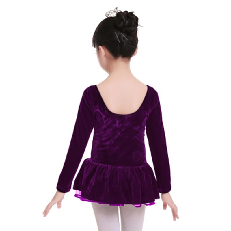 Детское теплое бархатное балетное платье сезон осень зима Балетные