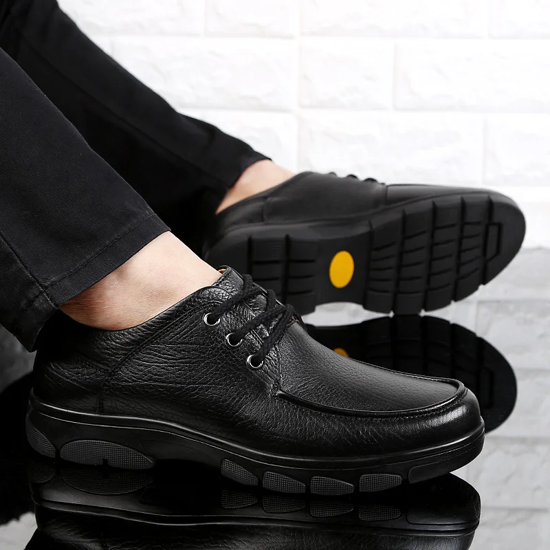 Мужские оксфорды из натуральной кожи Повседневная обувь на мягкой подошве в