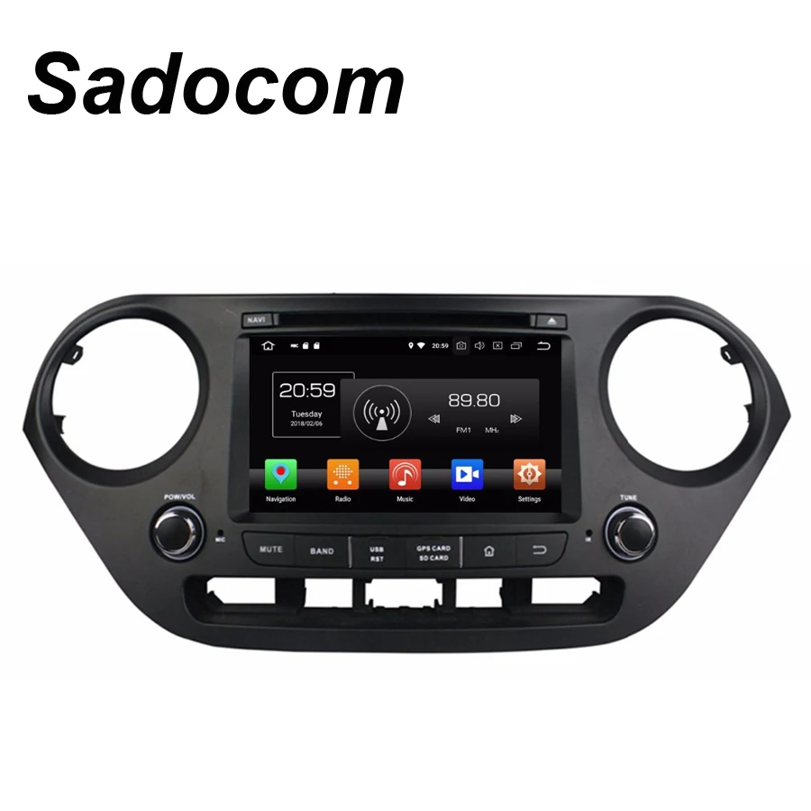 TDA7851 4*50 Вт Android 8 0 для Hyundai I10 2014 2017 ядер 4 Гб RAMCar dvd плеер GPS ГЛОНАСС карта RDS радио wifi