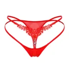 Женские кружевные трусики с цветочным рисунком, стринги со стразами, сексуальные трусики с заниженной талией, соблазнительное женское нижнее белье, женские трусы