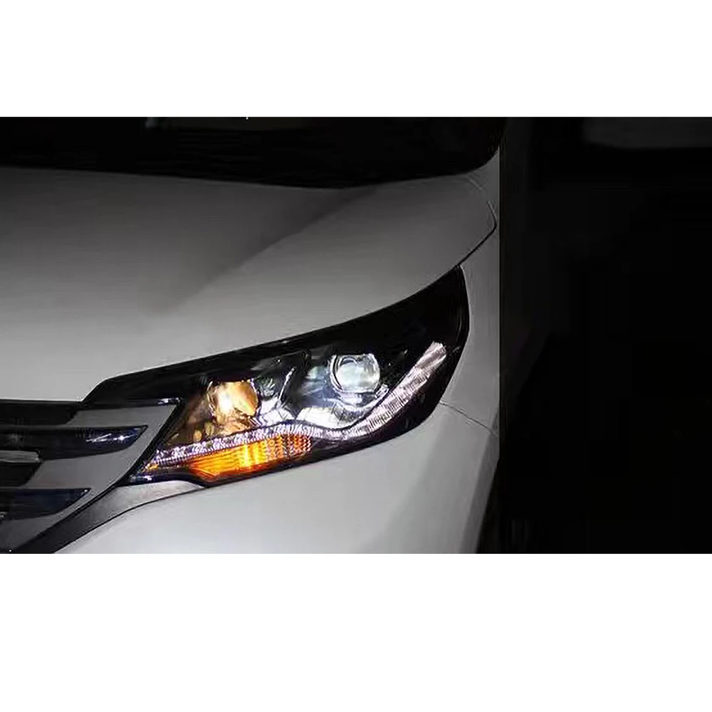 1 пара автомобильный головной светильник s для Honda crv 2012 2013 светодиодный головной светильник для CRV Головной фонарь СВЕТОДИОДНЫЙ дневной ходовой светильник DRL Bi-Xenon HID