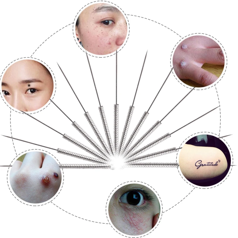 100 шт. сменные тонкие иглы для удаления родинок |