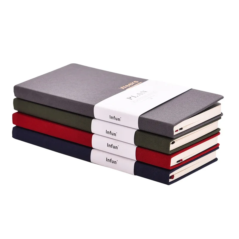 A6 Agenda Planner Monthly Weekly Plan Portable Fabric Cover Notebook With 72 Sheets Inner Pages | Канцтовары для офиса и дома