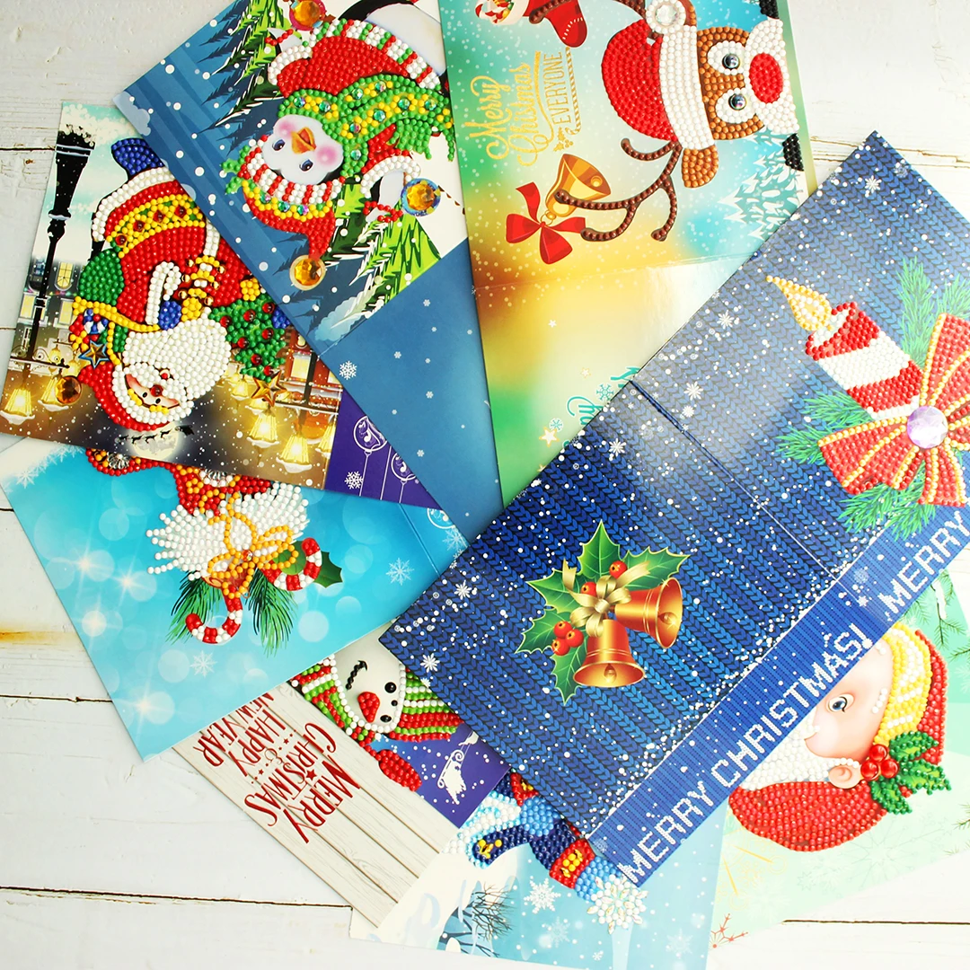 15x15 см &quotРождественская открытка&quot Алмазная вышивка алмазная живопись