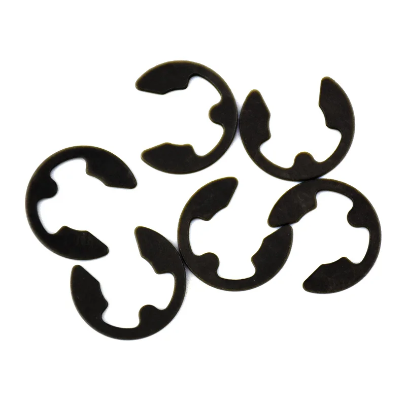 

100Pcs DIN6799 M1.2-M8 6 Retaining Ring 65 manganese steel Circlip Sack Retainer E E-type Buckle-shaped Split Washers GB896