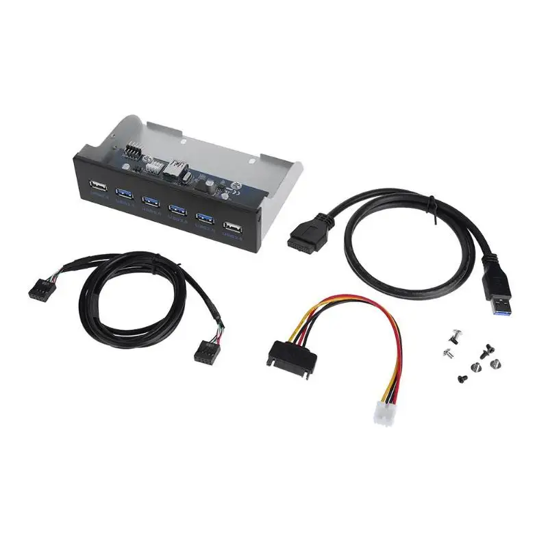 4 порта USB3.0 + 2 USB2.0 настольная Передняя панель оптических дисков расширение отсека