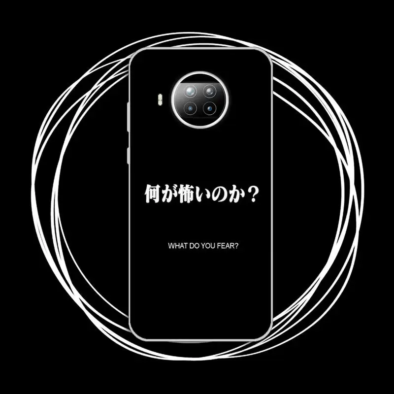 

Phone Case Transparent for Xiaomi mi Redmi note 10 t 8 9 pro lite 11 Samsung S 8 9 10 20 Japanese Anime Aesthetic text letter