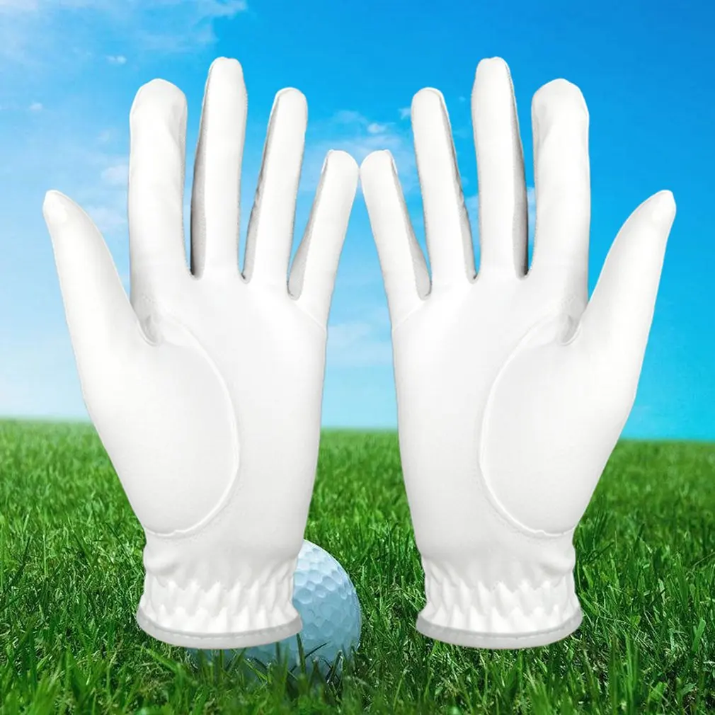 

1 Pair Men's Golf Gloves With Ball Marker Golfer Microfiber Cloth Breathable Gloves Golf Supplies For Male