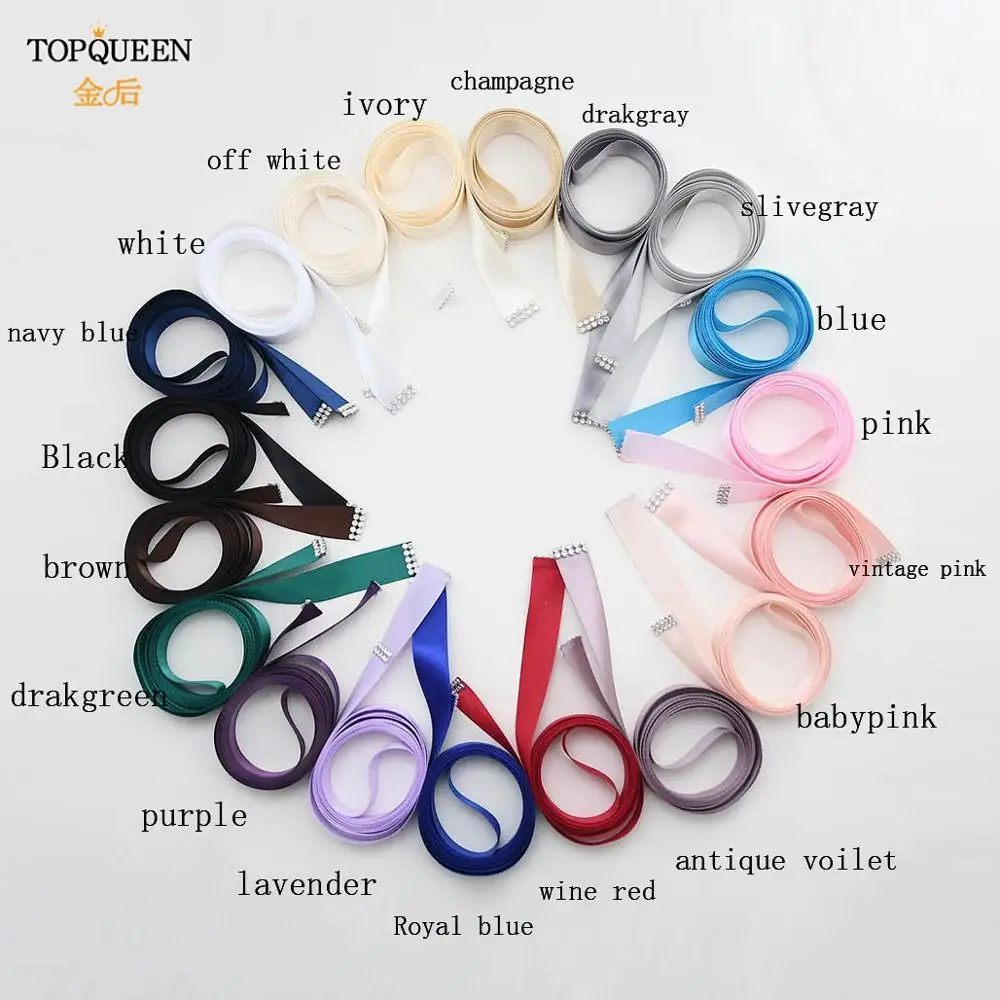 

TOPQUEEN Tiffany Blue Wedding Ribbon Sashs 2cm Width Fast Delivery 100% Brand New High Quality Women Belt for Prom Party S40-2