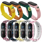 Ремешок с куклой и цветами для Mi Band 4, 3, Mi Band 5, 6, ремешок для девочек или мальчиков, кожаный ремешок для часов, сменный Браслет для наручных часов