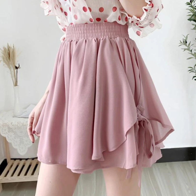 Шорты женские летние с высокой талией Модные Элегантные повседневные дышащие