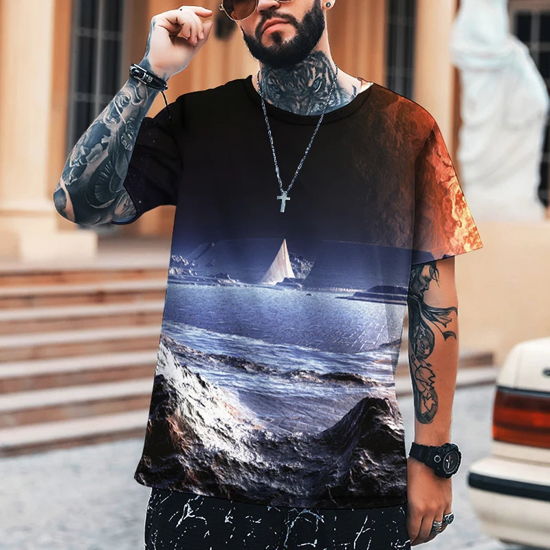 

Men's T-shirt Streetwear Casual Loose Oversized T-shirt S-6XL Fashion Sports Shirt Short Sleeve Cool O-neck Breathable