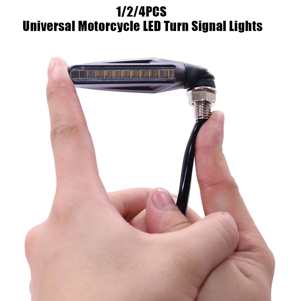 

1/2/4PCS Universal Motorcycle LED Turn Signal Lights Amber Indicator Flashing Lamp Blinker Motorbike Accessories