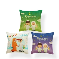 islam ramadan pillow set character star moon lantern teapot turkey fruit decorative pillow home sofa cushion cover polyester