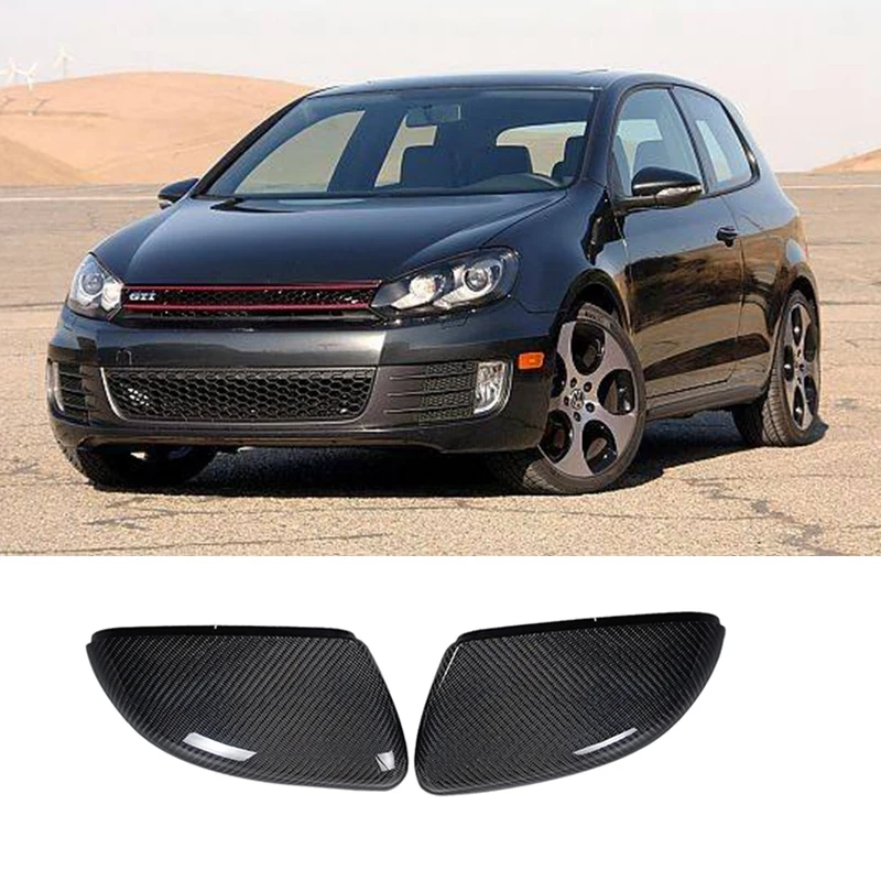 Углеродное волокно Авто обзор крышки зеркала для Golf 6 VI MK6 & GTI 2010 2013 2