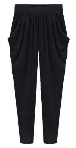 Летние женские шаровары с высокой талией свободные прямые брюки до щиколотки