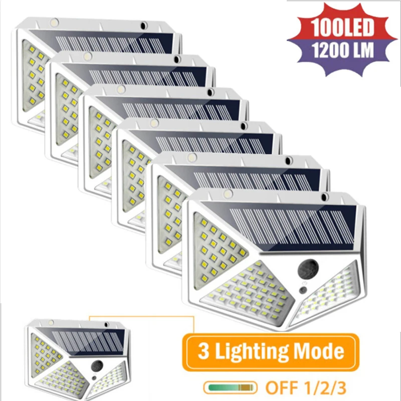 

100 LED Solar Light Outdoor Solar Lamp with Motion Sensor Solar LED Light Waterproof Guirnalda Solar Outdoor Light Garden Decor