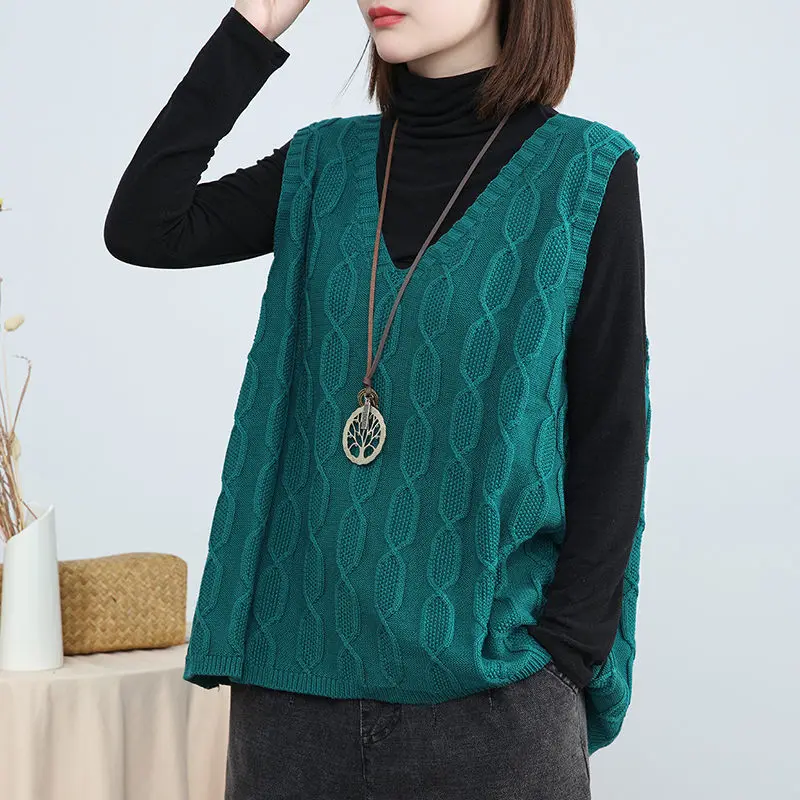 Женский трикотажный жилет с геометрическим узором повседневный облегающий