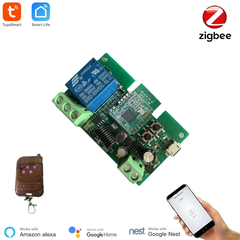 Модуль переключателя Tuya Zigbee с индукцией RF433 переключатель сделай сам 5-32 В