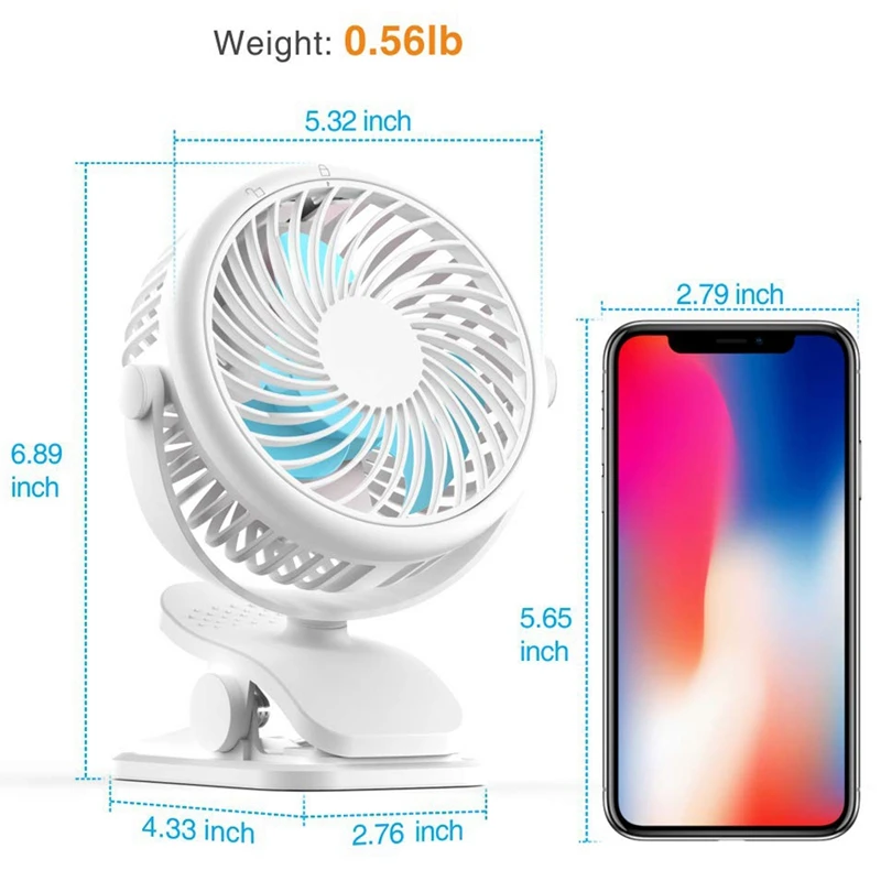 Вентилятор для коляски вентилятор с зажимом на батарейках перезаряжаемая