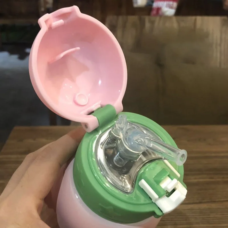 Детская чашка для кормления с динозавром термос из нержавеющей стали молока 500