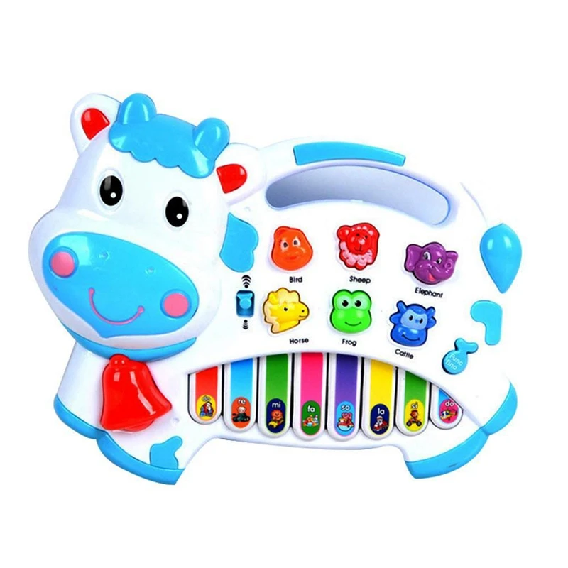 

Baby Piano Music Toy Cartoon Cow Animal Farm Keyboard Piano Baby Music Note Learning Developmental Educational Kids Toy