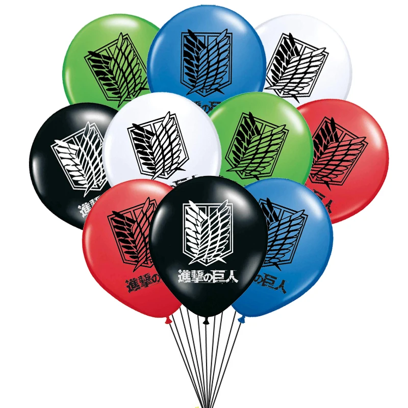 10 шт./лот с рисованным аниме обувь для косплея по атака на Титанов латексные шары