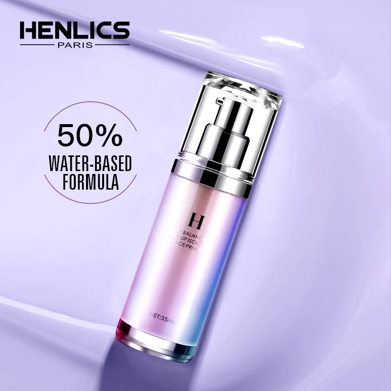 

HENLICS Face Primer Makeup Invisible Pore Light Oil-Free Makeup Finish SPF 20 PA++ Sunscreen Foundation Cream Cosmetic Wholesale