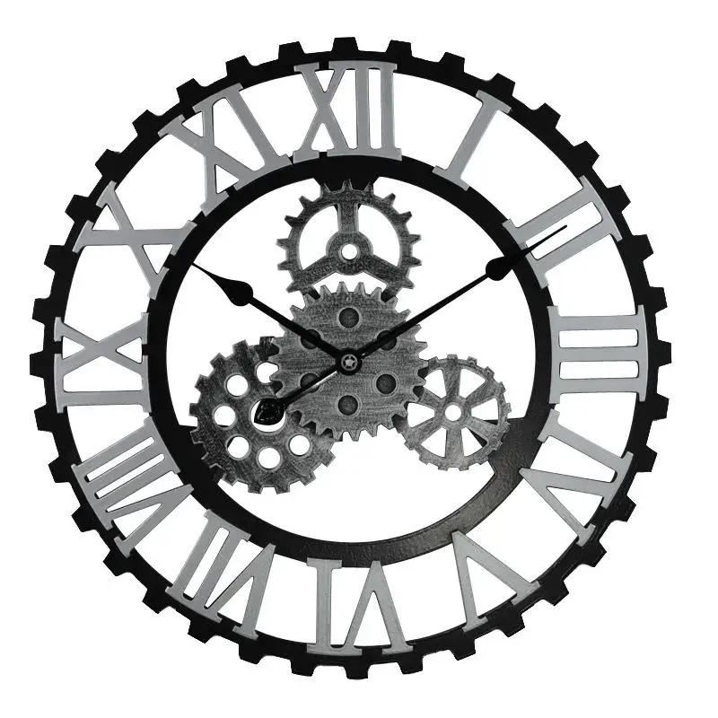 Деревянные настенные часы в винтажном стиле современный дизайн бесшумные для