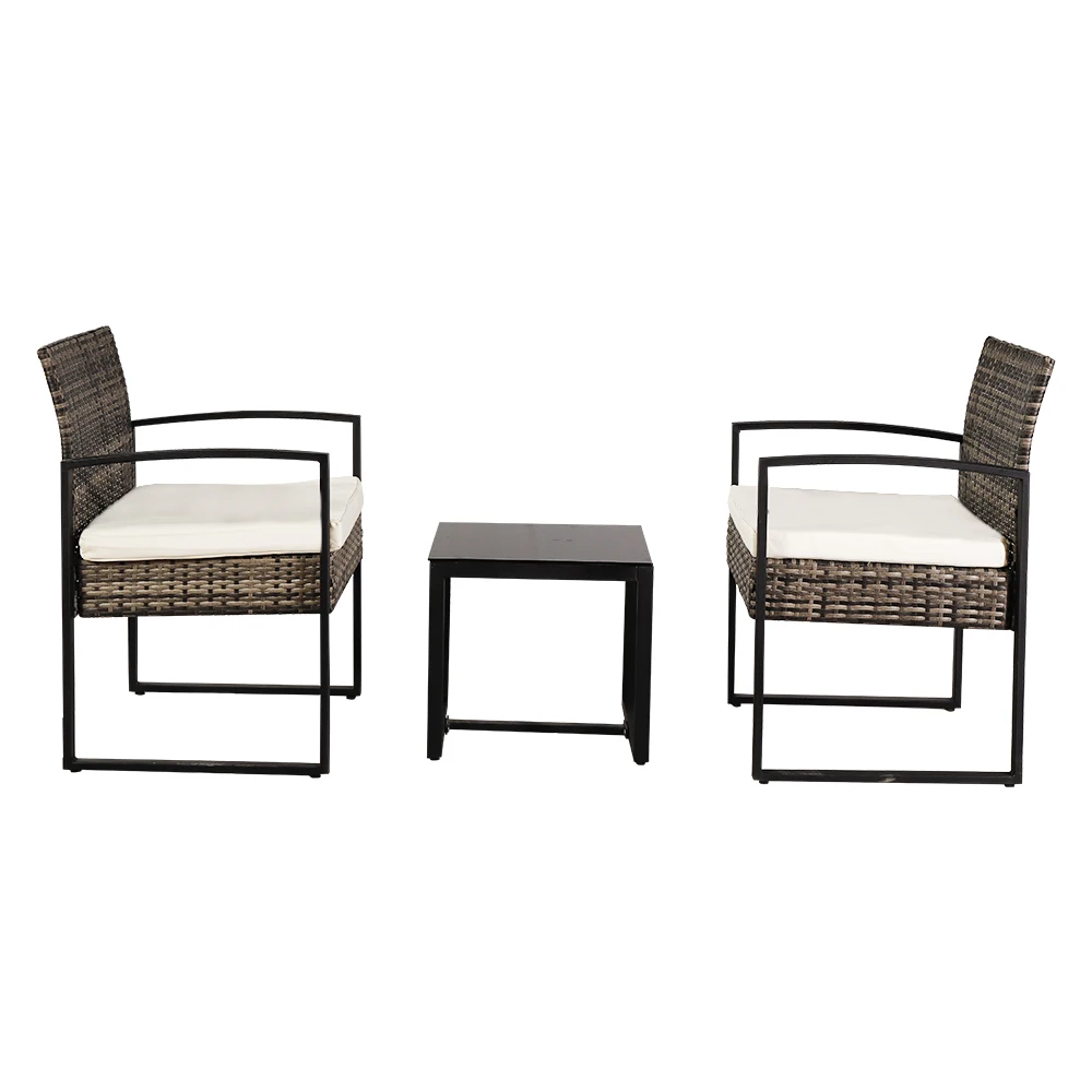 

Oshion открытый балкон террасы трехкомпонентный ротанговый мини-набор для отдыха-серый