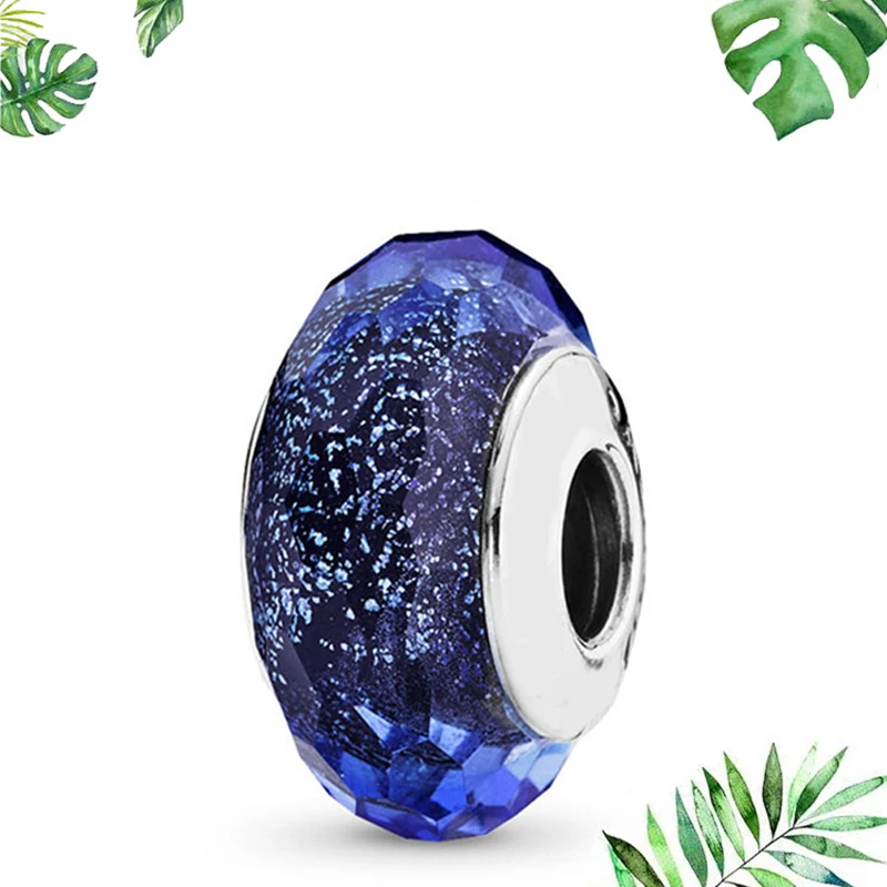 Бусины из серебра 925 пробы с граненой глазурью 15 Х9 мм | Украшения и аксессуары