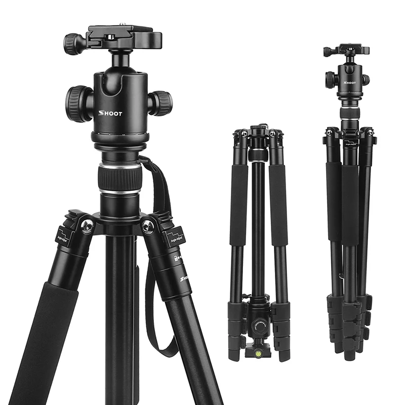 Professional Tripod Снимать Профессиональный Портативный путешествия Камера штатив Алюминий сплава 4-секциями штатив-Трипод для цифровой зеркальной камеры Canon Nikon цифровых однообъективных зеркальных камер и однообъективных зеркальных цифровых Камера - Цвет: Professional Tripod