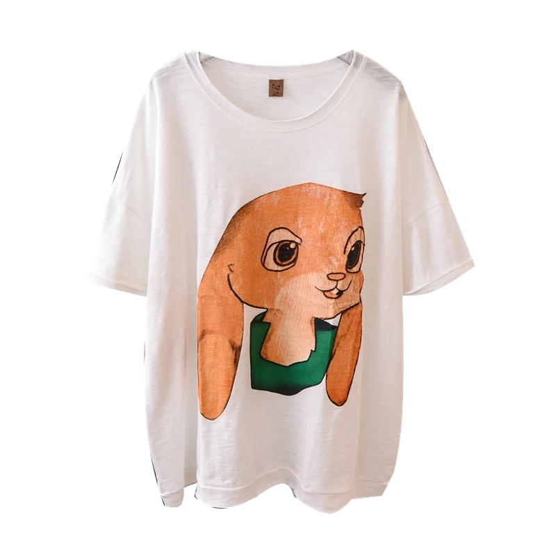 

Summer Streetwear Loose Cotton Tee Women Short Sleeve 2020 Ulzzang Oversize Casual T Shirt Female Cartoon T-Shirt Top Teenagers