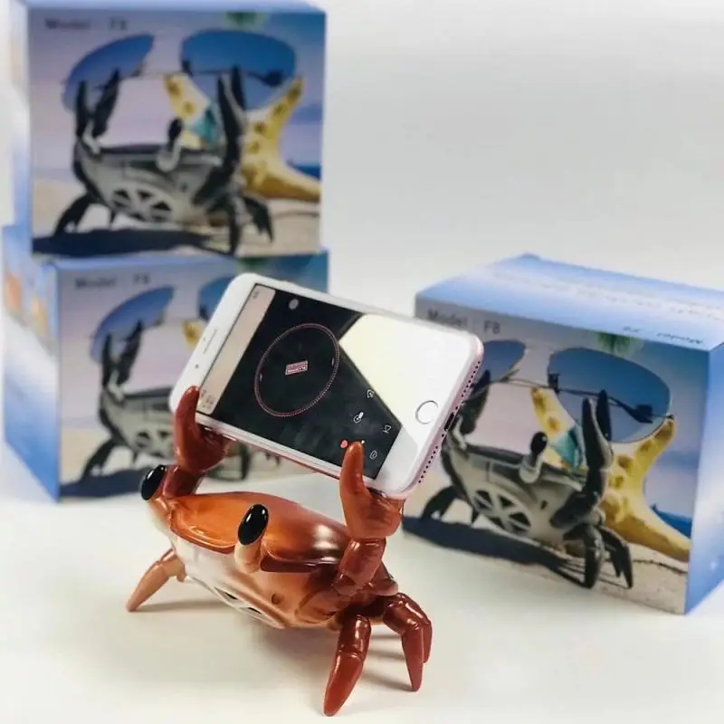 Bluetooth Динамик F8 Тяжелая атлетика Краб Настольный мобильный телефон держатель