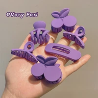 2pcs fashion women crab hair claw clip girls purple plastic mini hairpin claws hair clip clamp for women gifts hair accessories