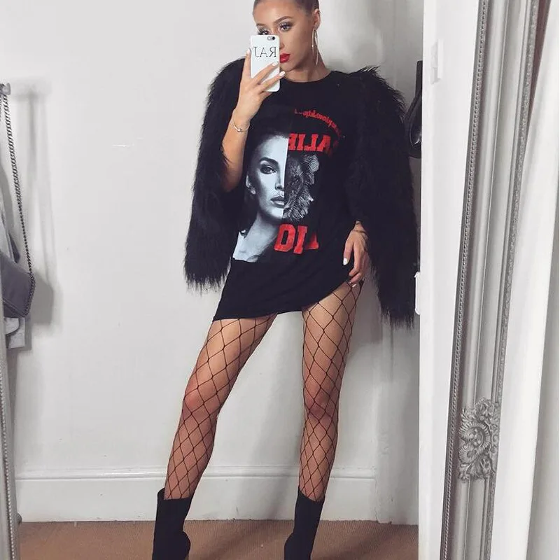 Женские нейлоновые колготки длинные жаккардовые выше колена | Женская одежда