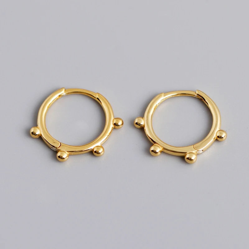 100% 925 Серебряный круг золотой цвет панк стиль руль форма руля пирсинг кольцо