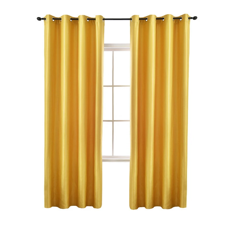 

Modern Solid Color 100% Blackout Curtains For Bedroom Living Room Thick Window Drapes Home Textile