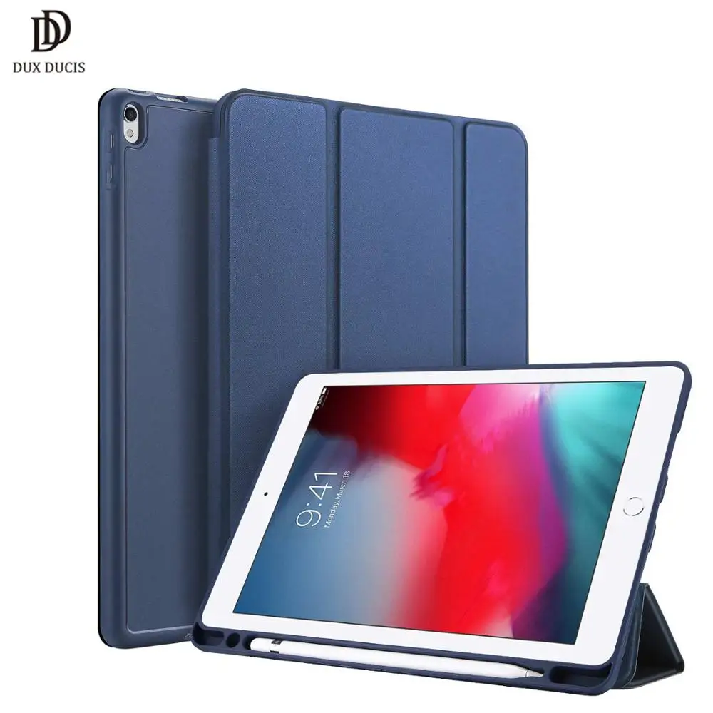 

Умный чехол DUX DUCIS для iPad Air 2019, мягкий флип-чехол из искусственной кожи для iPad 9,7, 2018, 2017 Pro, 10,5, 11, 12,9 Mini, 5 + держатель для карандашей