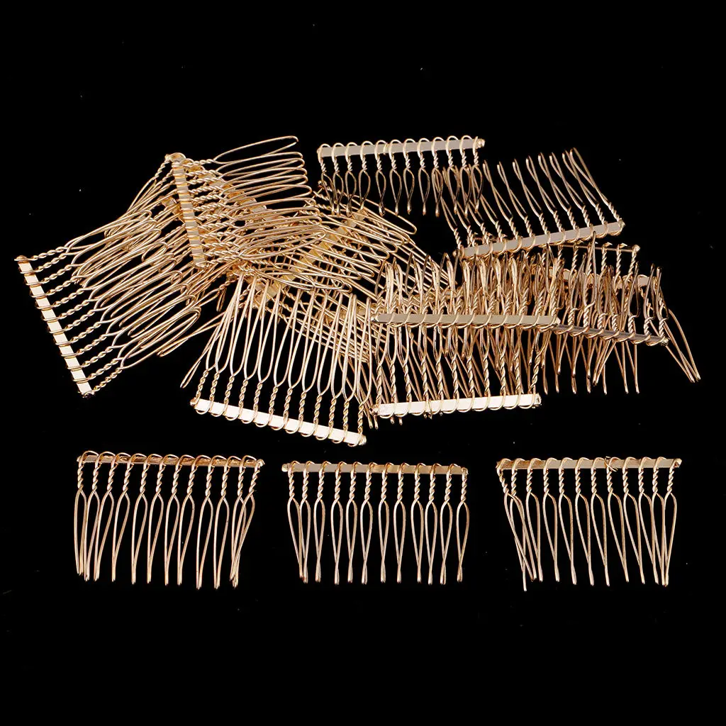 

20 Pieces Metal Plug-in Comb Hair Clips Hair Comb Plug-in Comb for Bride
