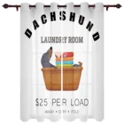 Прачечная животных Собака Такса, современные занавески для Гостиная Роскошные оконные шторы для спальни, кухни, занавески