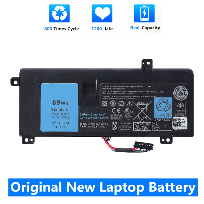 CSMHY оригинальный 69Wh G05YJ Аккумулятор для ноутбука DELL Alienware 14 A14 M14X R3 R4 серии P39G ALW14D-1528