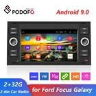 Автомагнитола Podofo, 2 din, 7 дюймов, Android 9,0, FM-радио, GPS, SWC, Авторадио для Ford Transit, Fiesta, Focus, Galaxy, Mondeo, Fusion