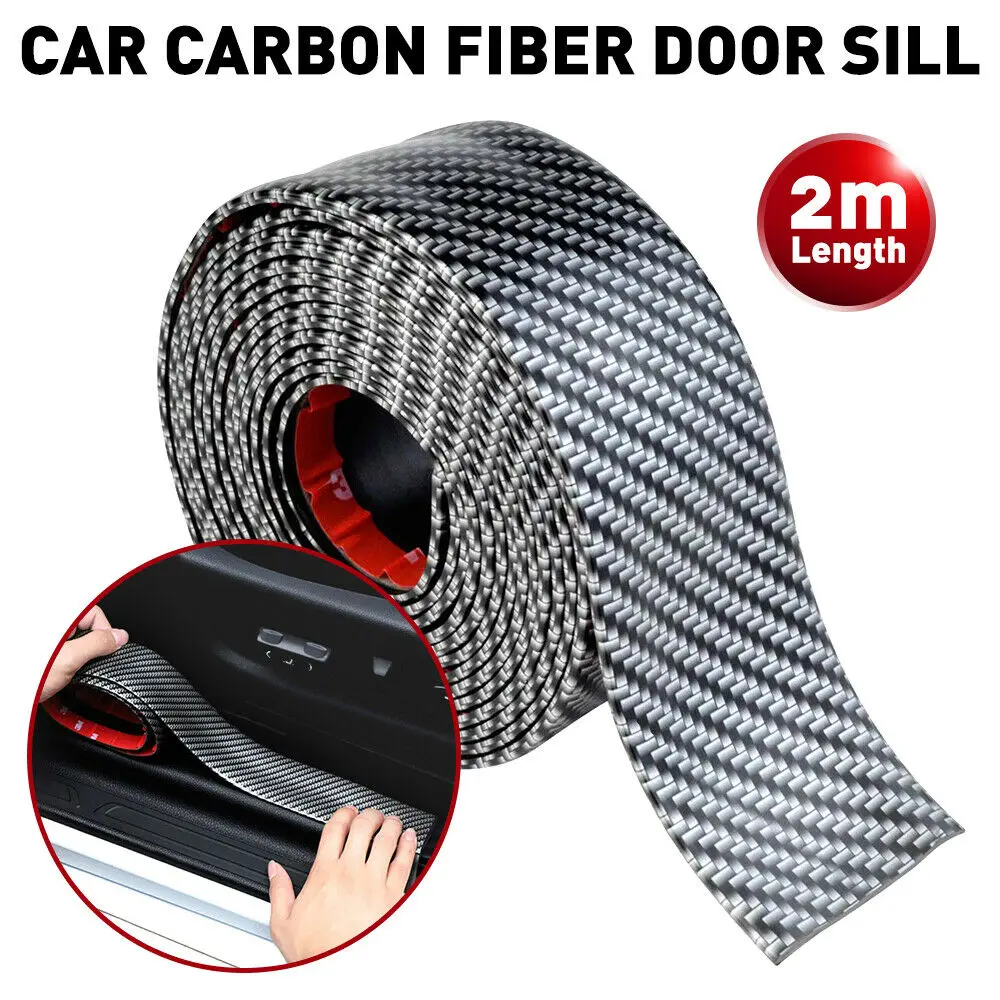 

SUV Van Rubber 3CM*2M Door Sill Trunk Protector Bumper Edge Guard Strip Car Styling Anti Collision Tape Sticker Accessories