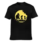 Мужская хлопковая футболка с круглым вырезом и коротким рукавом, большого размера