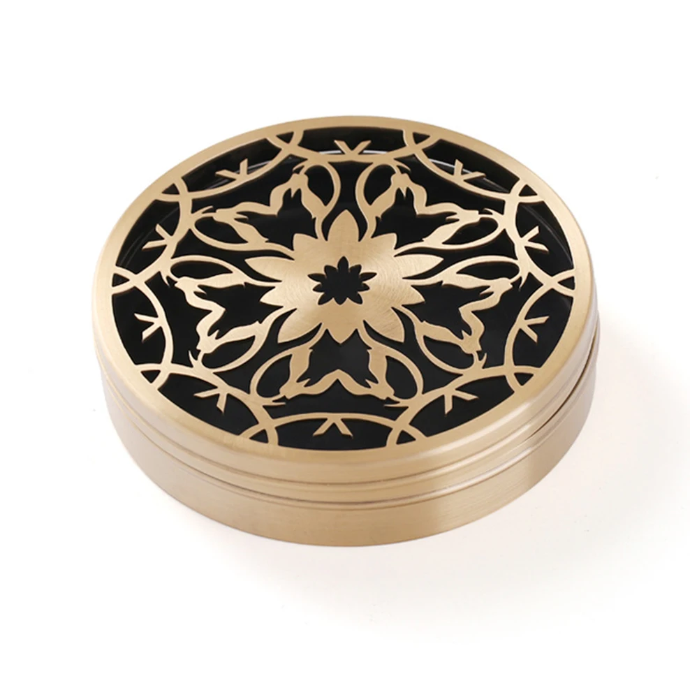 

2PCS Brass Incense Holder Agarwood Incense Burner Mosquito Incense Aromatherapy Box Pure Copper Incense Burner Home Decorations